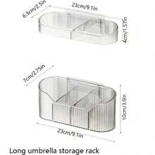 1入組長短柄雨傘收納架,壁掛設計,無需鑽孔,極簡風格,適用於家居