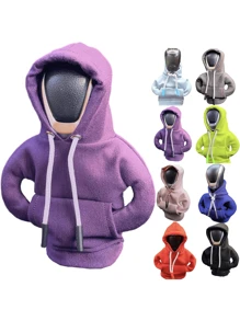 Gear Shift Hoodie, Universal Car Shift Knob Cover, Mini Hoodie For Car Shifter, Automotive Interior Cute Gadgets, Car Accessories And Decorations