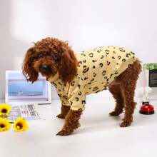 Fashionable Cartoon Printed Plush Warm Hoodie Two Legs Dog Clothes For Small Dog Breeds Like Teddy, Poodle - Blue - View 6