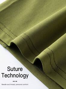 1pc Men's Compression Long Sleeve Fitness Top Baselayer Core Workout Shirt - Army Green - View 8