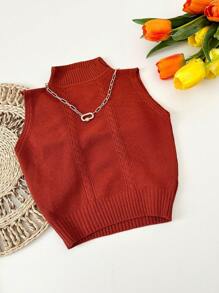 Women Knit Tops - 鏽棕色 - 查看 5