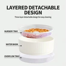 1pc Round Pp Cat Grass Hydroponic Planter Suitable For Indoor Hydroponic Cat Grass (without Seeds)