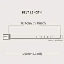1根女士時尚鑲釦皮帶,純色簡約風外套、牛仔褲、休閒風pu皮革腰帶,適合日常穿著(駝色) - 駝色 - 查看 3