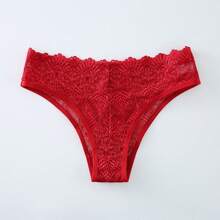 sunygal 4入組女性性感蕾絲低腰內褲,多種顏色可選 - 彩色 - 查看 6