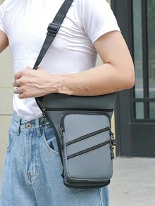 新款尼龍酷炫腰包多功能收納包多用途騎行包戶外街頭運動腿包旅行工作度假必備輕便防盜外出腰包聖誕禮物男士、男朋友、丈夫、男孩