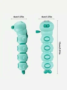 1pc Cute And Interesting Baby Wind-up Swinging Caterpillar Educational Toy - Green - View 4