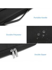MOSISO 360 Protective Laptop Sleeve Bag Compatible with MacBook Air/Pro, 13-16inch Notebook, Horizontal Bag with Belt&Right Pocket - Hitam - View 5