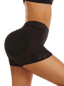 1入女款塑腰短褲，提臀控腹內衣，附可拆式海綿墊 - 黑色 - 查看 6
