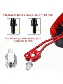 Espejo Retrovisor Diseño de Fuego Para Moto o Motoneta - Amarillo - Ver 4