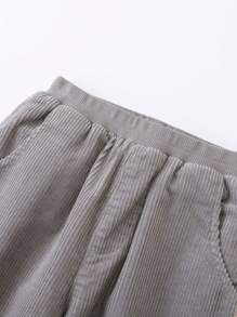 Annil Boys' Pants Made Of Pure Cotton Corduroy For Warmth And Long Style Cotton With Foot Closure Grey - Grey - View 4