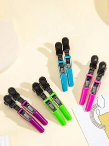 5 件装美发沙龙造型鳄鱼夹、发型师染发夹、家用染发分区夹 - 彩色 - 查看 2