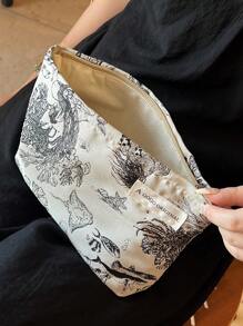 Neceser de viaje, 1 pieza Bolso de tocador grande, ligero y multifuncional con capacidad para artículos de baño y cosmética. Estuche organizador de cosméticos, monedero y cartera con cierre de cremallera para lápices de labios, brochas, productos de cuidado de la piel, teléfono móvil, monedas, artículos pequeños, para uso en el hogar, viajes, vacaciones y la escuela. Neceser, bolsa de cosméticos, bolsa de tocador, bolsa de embalaje, organizador de maquillaje, estuche de maquillaje, organizador de viaje de tocador, regalo, accesorios con cremallera, uñas