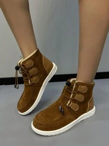 Bốt & Bốt đến mắt cá chân dành cho nữ Lace-up - màu nâu - Xem 2