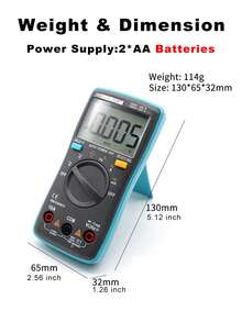 ZOYI Cầm tay Số Vạn năng , Điện áp hiện tại Sức chống cự Đo đạc , 4000 Counts Với Đo đạc , Chống phá vỡ Dấu ngoặc , LCD Độ nét cao Trưng bày , Đối với Bảo trì , Thợ điện Và - Màu xanh lam - Xem 4