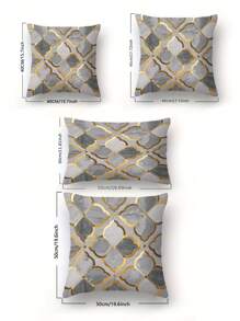 1 件数码印花法兰绒枕套，仅单独枕套（无枕芯），桃花形状，多种尺寸可选，数码印花时尚简约沙发办公室家居装饰靠垫套，布艺装饰用品，汽车礼品，印花枕套，床头靠垫，沙发抱枕，汽车头枕，办公室枕套 - 彩色 - 查看 7