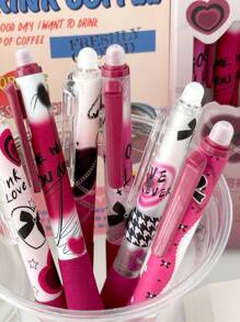 MOKA 3入組/盒中性鋼筆,,藍色的0.5mm可消除圓珠筆,文具用品適用於學生和辦公室工人,1盒 - 查看 4