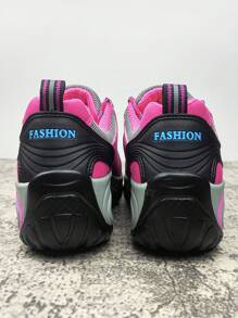 2025秋季时尚百搭缓震运动鞋，防滑耐用户外休闲步行鞋 - 玫紅色 - 查看 5