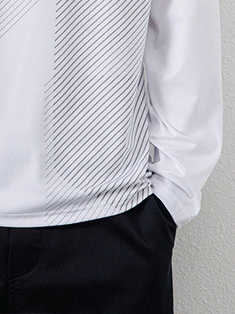 Camiseta deportiva para hombre, de ocio y moda para deportes al aire libre - Blanco - Añade 5