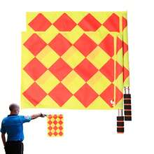 1 Pair Soccer Referee Flag, Heat Resistant Material, Suitable For Training And Competition - Multicolor - View 8