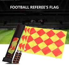 1 Pair Soccer Referee Flag, Heat Resistant Material, Suitable For Training And Competition - Multicolor - View 1