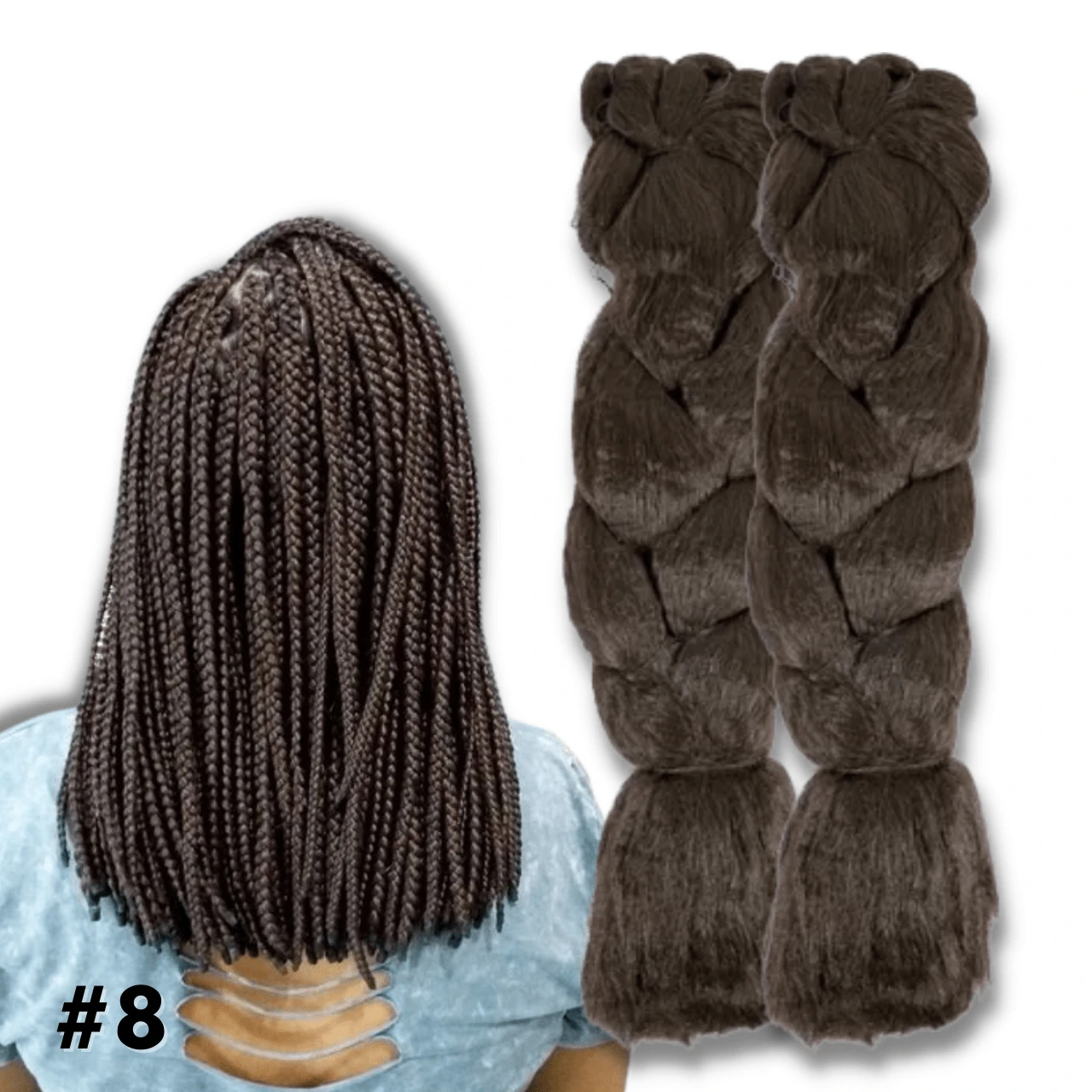Synthetic Extensions - Chocolate Brown - View 1