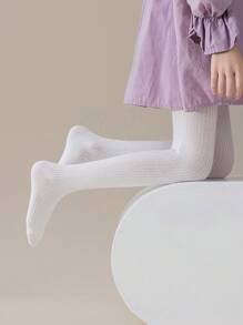 女童全長打底褲,適合日常穿著 - 白色 - 查看 4