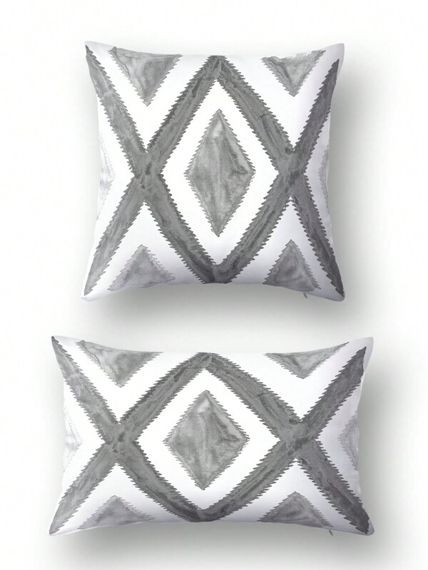 1 funda de almohada decorativa con diseño de color gris, negro, blanco y verde X, con impresión digital, forma cuadrada, disponible en varios tamaños para decoración del hogar, la oficina y el automóvil, artículos de cama, opción de regalo