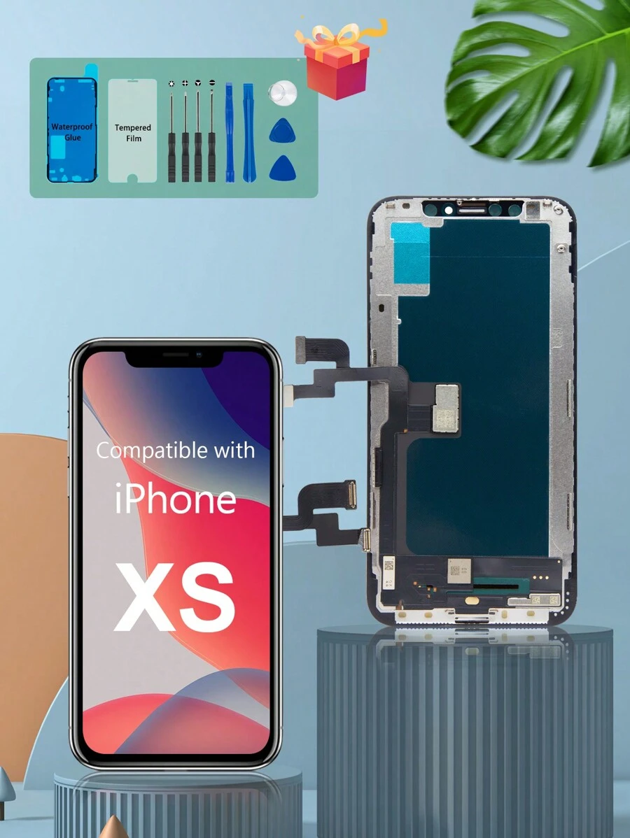 1 Bộ Phận Thay Thế Bộ Số Hóa Cảm Ứng LCD Tương Thích Với Iphone Xs A2097 A1920 A2100 A2098, Không Có Điểm Chết - màu đen - Xem 1