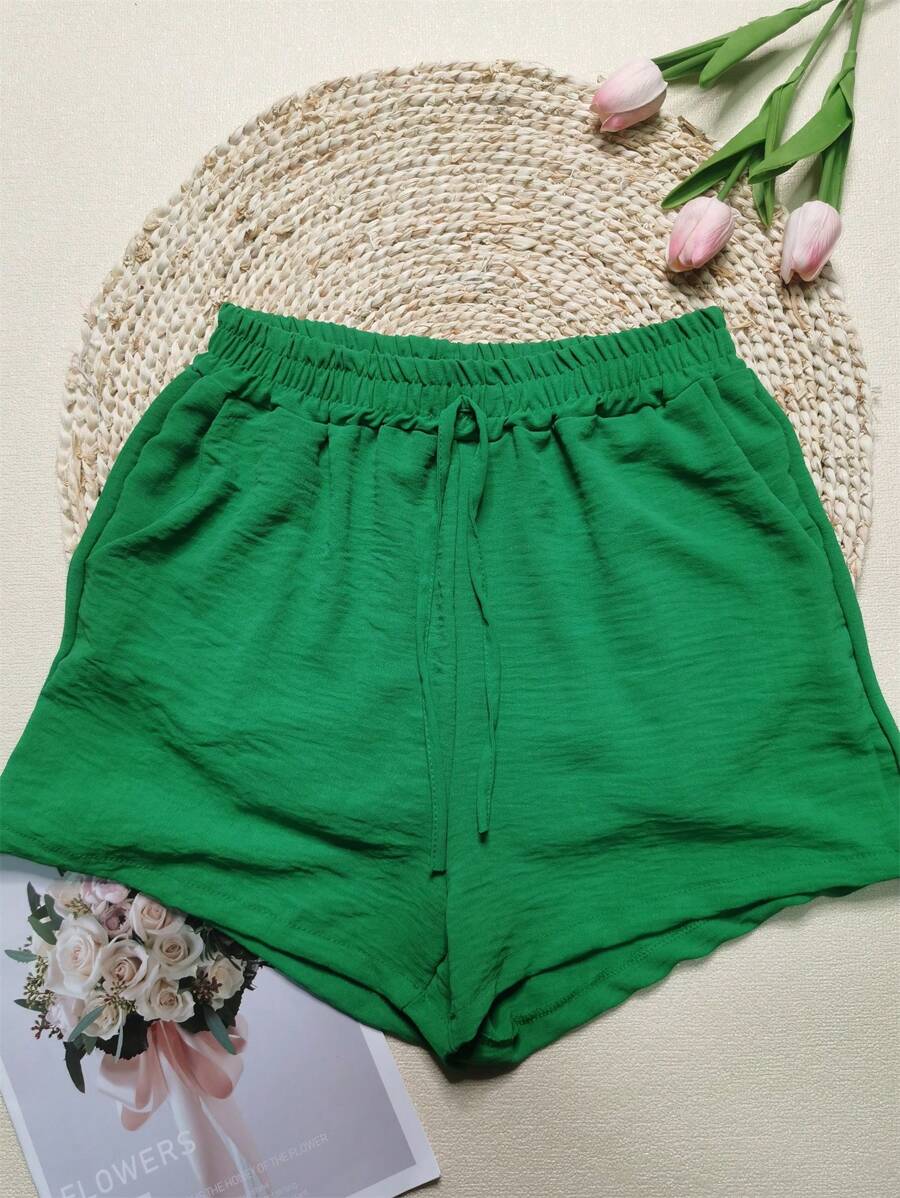 Women's Shorts With Tacito Duna Pocket - Green - View 1