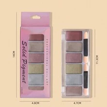 6 色固体粉末指甲闪光极光镜面镀铬美人鱼颜料全息指甲粉 - 彩色 - 查看 2