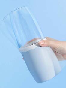 WHICHLIFE 1pc Plastic Portable Travel Tooth Mug Set Mouthwash Cup Tooth Cup Storage Box Portable Simple Toothbrush Tube - Baby Blue - View 3