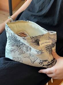 Neceser de viaje, 1 pieza Bolso de tocador grande, ligero y multifuncional con capacidad para artículos de baño y cosmética. Estuche organizador de cosméticos, monedero y cartera con cierre de cremallera para lápices de labios, brochas, productos de cuidado de la piel, teléfono móvil, monedas, artículos pequeños, para uso en el hogar, viajes, vacaciones y la escuela. Neceser, bolsa de cosméticos, bolsa de tocador, bolsa de embalaje, organizador de maquillaje, estuche de maquillaje, organizador de viaje de tocador, regalo, accesorios con cremallera, uñas