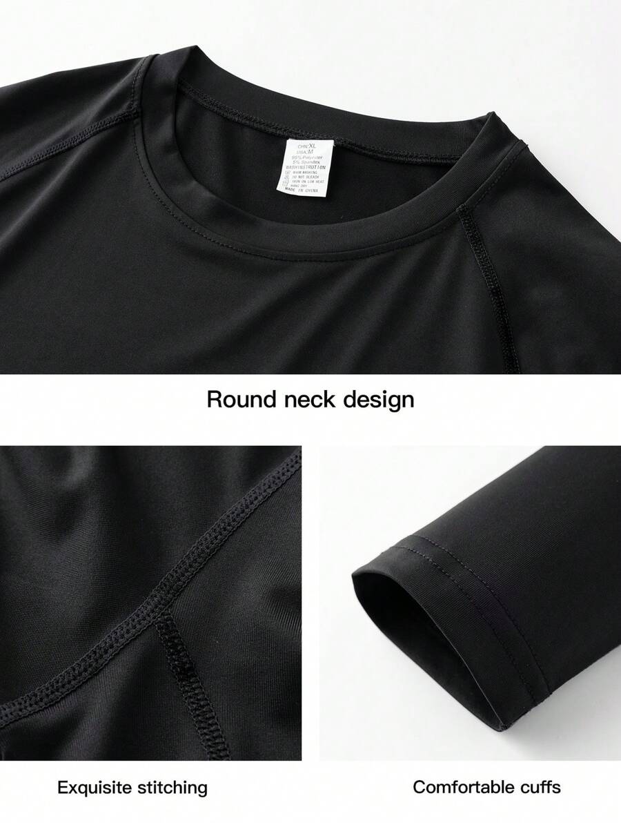 Qixiu Herren Sport Set - Fitness Anzug Compression Fast Drying