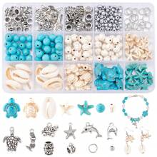 Dễ thương Chủ đề-đại dương Sợi tổng hợp Màu ngọc lam DIY Bãi biển mùa hè Vòng chân , Vòng tay , Hoa tai , Dây chuyền , Điện thoại di động Dây đai , Mặt dây chuyền , Buổi tiệc Món quà , Phụ kiện trang sức - Nhiều màu - Xem 8