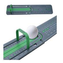 Golf Precise Distance Putting Practice Device, Golf Putter Alignment Rail, Essential For Precise Distance Control And Instant Feedback, Portable Swing Training Aid - Green - View 2