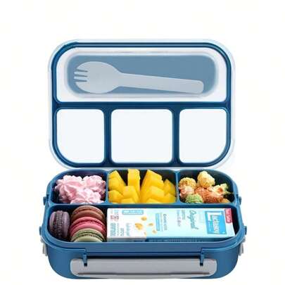 1pc 4-Compartment Bento Lunch Box - Microwave, Dishwasher, And Freezer Friendly - Perfect For Meals,Kitchen,Christmas Gift