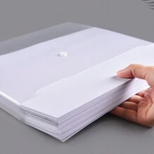 5pcs/set Waterproof Transparent A4 Document Folders For Students, Papers, Office Supplies - Multicolor - View 6