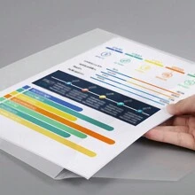 5pcs/set Waterproof Transparent A4 Document Folders For Students, Papers, Office Supplies - Multicolor - View 4