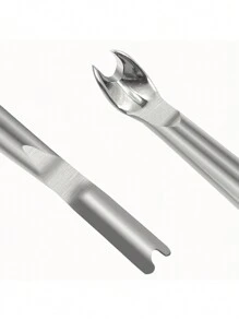 1 Pc Stainless Steel Dead Skin Fork U - Shaped Nail Edge Dead Skin Cuticles Dead Skin Scraper Nail Care Essential Gadget - Silver - View 6