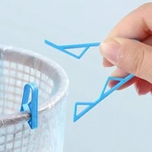 20入組垃圾桶夾子固定垃圾袋,防滑設計 - 藍色 - 查看 5