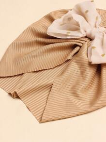 1 件带蝴蝶结的可爱罗纹婴儿头带，适合春夏季 - 咖啡棕 - 查看 5