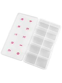 Caja Organizador Manicure Plástico Con 10 Divisiones Numerada - transparente - Ver 2