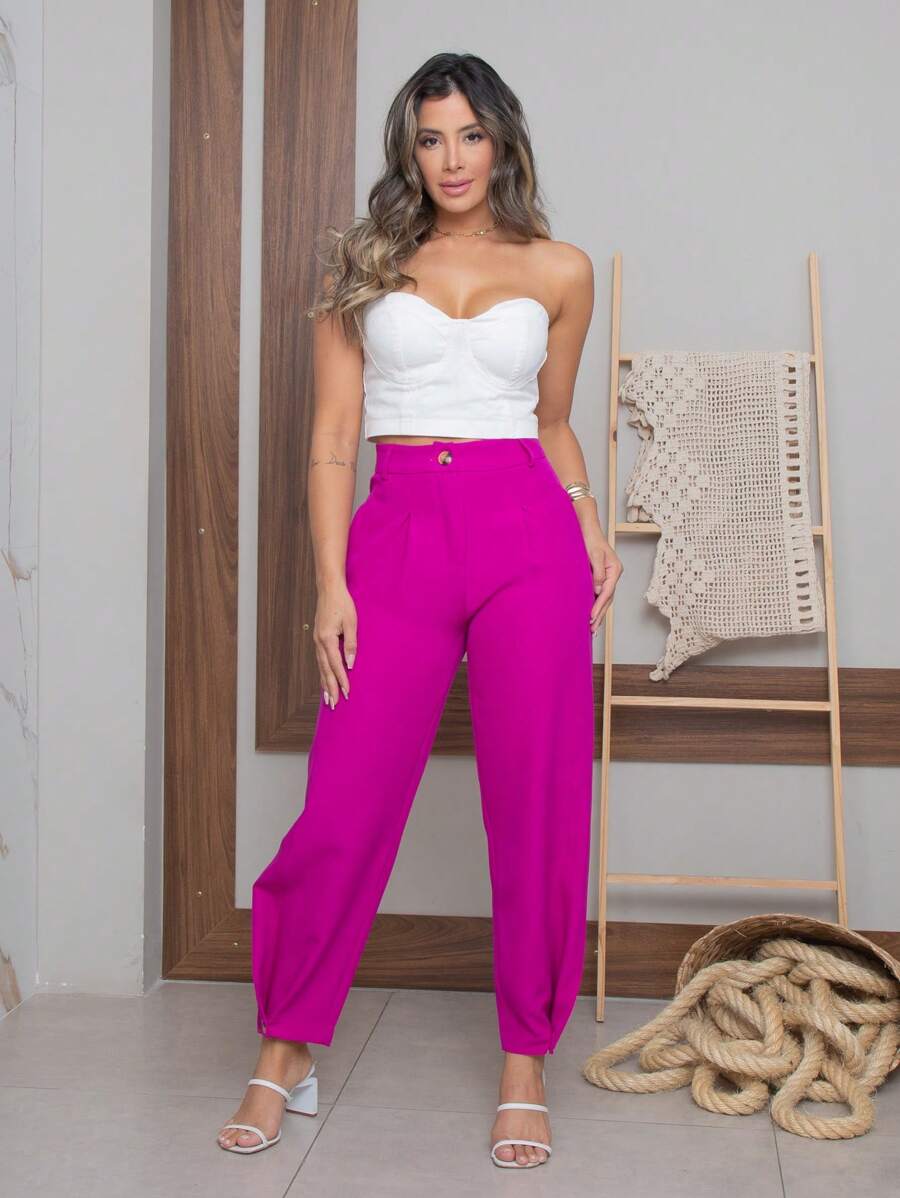 Women Pants - 紫羅蘭色 - 查看 1