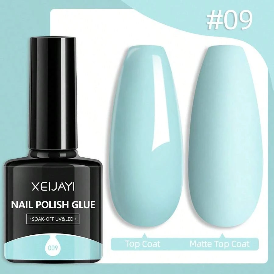XEIJAYI 1 Color Spring Bright Macaroon Candy Nail Polish Gel Easter Limited Edition Nail Gel For Women - DIY Home Salon Nail Art - 淺藍色 - 查看 1