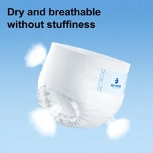 LIANGZHIGOUXIONG 1 Pack 10pcs Panda Printed Disposable Adult Diapers Unisex With Hook-And-Loop Closure, Suitable For Elderly Incontinence - Pink - View 4