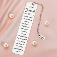 1pc Inspirational Bible Scripture Bookmark - Perfect Christian Gift for Women, Daughters, Book Enthusiasts, and Friends! - Silver - View 4