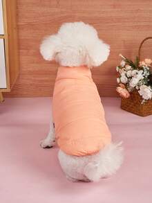 Autumn/Winter Pet Warm Jacket, Cat/Dog Windproof Insulated Cotton Coat - Pink - View 2