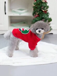 聖誕節 - 1件寵物聖誕節聖誕老人連帽恤衫
