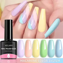 XEIJAYI 1 Pink Color Spring Bright Macaroon Candy Shine Finish Nail Polish Gel Easter Limited Edition Nail Gel For Women - Diy Home Salon Nail Art Gift For Women - 淺粉色 - 查看 4