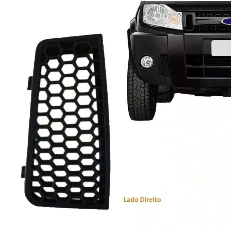 Moldura Grade Parachoque Ecosport 2008 A 2012 Lado Direito Preto
